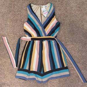 Speechless Multicolor striped romper
